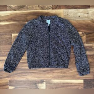 Paraphrase Black & White Zip-Up Jacket size Small